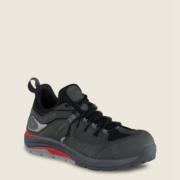 Red Wing Work Shoes Mens Black/Grey - Cooltech™ Athletics - Safety Toe - 7452391-XA